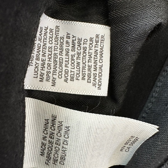 Lucky Brand Easy Rider Jeans Womens Size 32 Black Wash Mid Rise - Picture 9 of 9